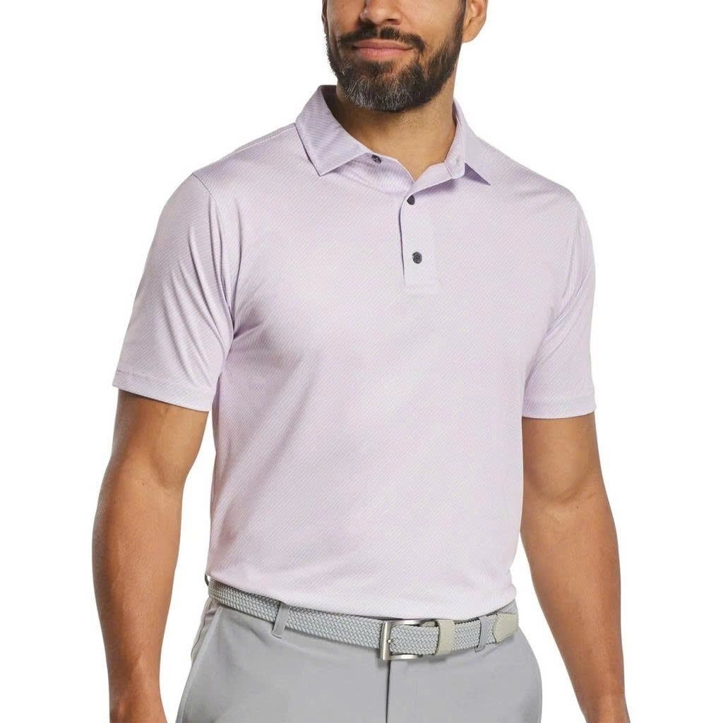 Áo golf nam tay ngắn Squiggle Print Lisle Orchid/Ice Water 37472 | Foo