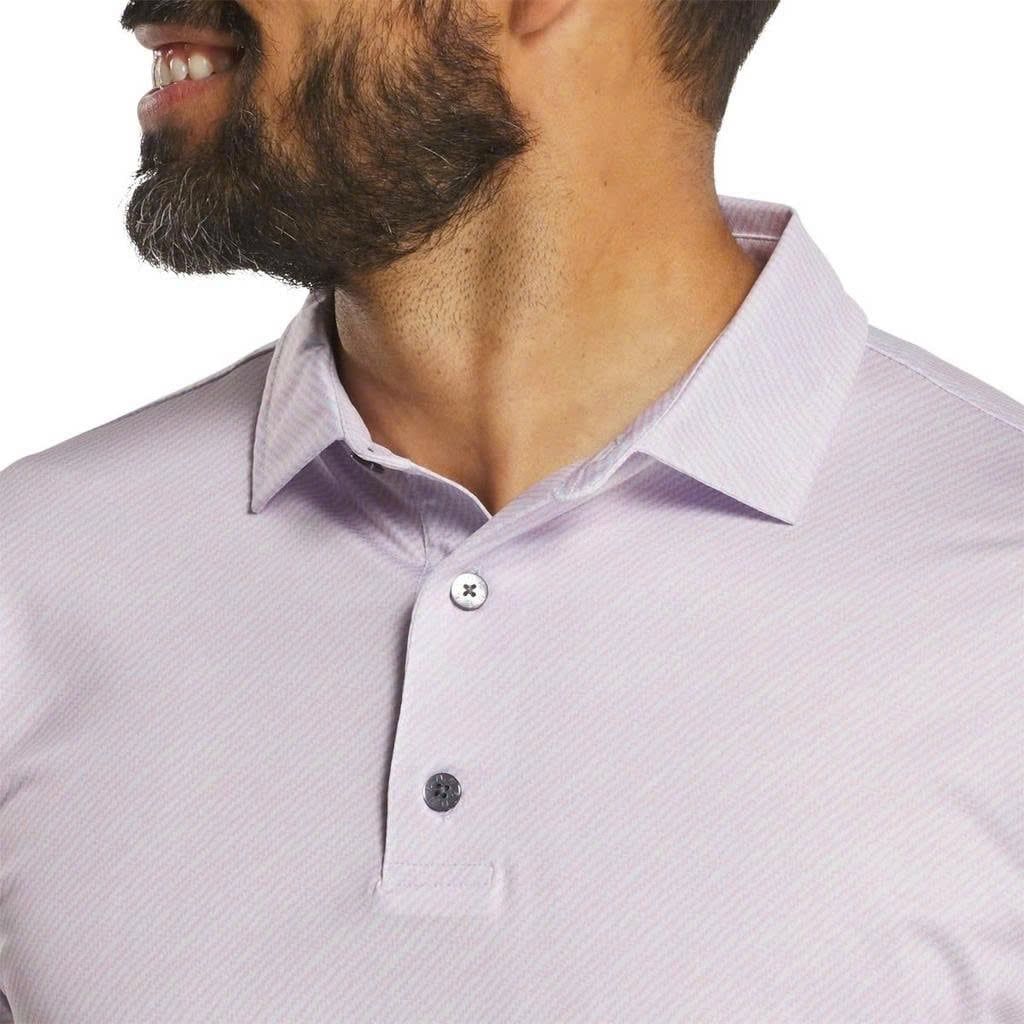 Áo golf nam tay ngắn Squiggle Print Lisle Orchid/Ice Water 37472 | Foo