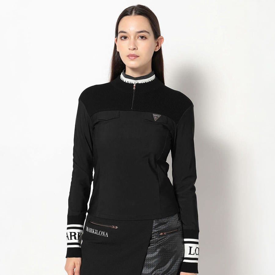 Áo golf tay dài nữ HCQT MCW-5C-AC50 (Black) | MARK & LONA