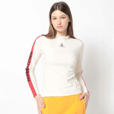 Áo golf nữ tay dài Ace Line Back Pleat Skirt MLW-5C-AU02 (Off White) | MARK & LONA