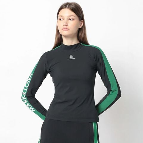 Áo golf nữ tay dài Ace Line Back Pleat Skirt MLW-5C-AU02 (Black) | MARK & LONA