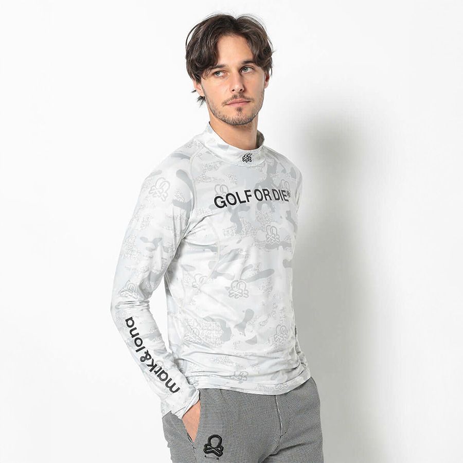 Áo golf nam tay dài ACD Camo Technical Mock Neck MLM-5C-AU02 (White) |