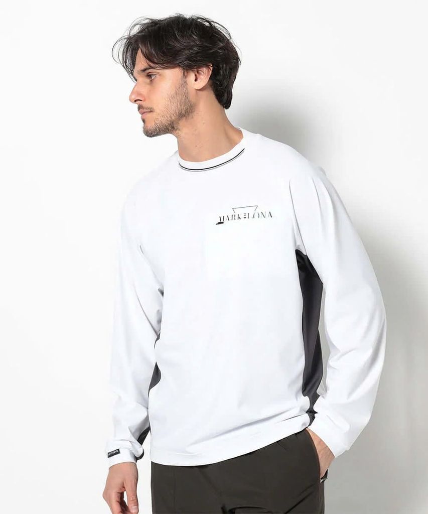 Áo golf nam tay dài SFMT MCM-5C-AA51 (Off White) | MARK & LONA