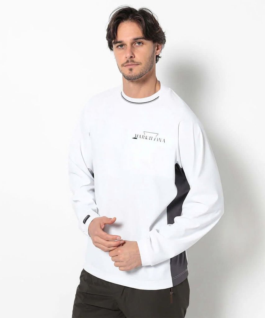 Áo golf nam tay dài SFMT MCM-5C-AA51 (Off White) | MARK & LONA