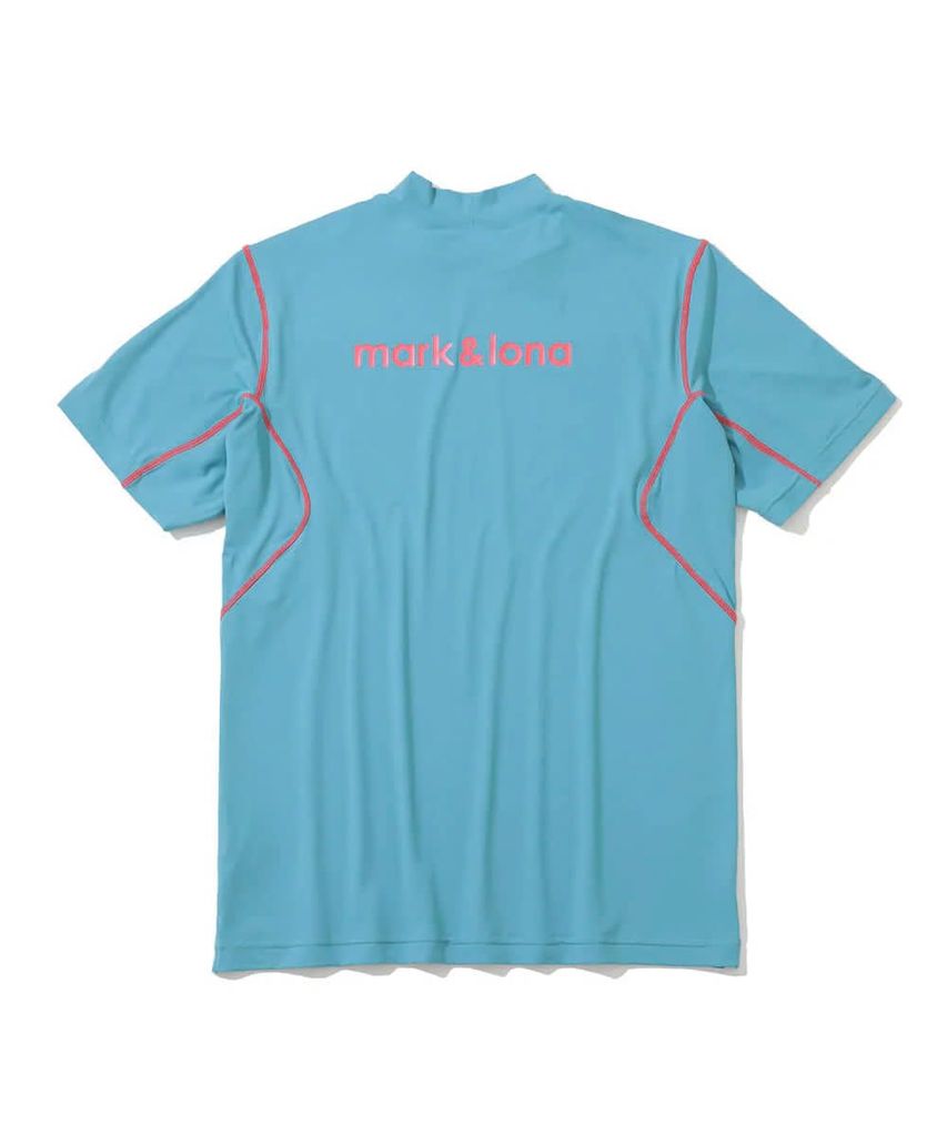 Áo golf nam tay ngắn Fluxx Mock Neck Shirt MLM-5C-AA02 (Blue) | MARK &