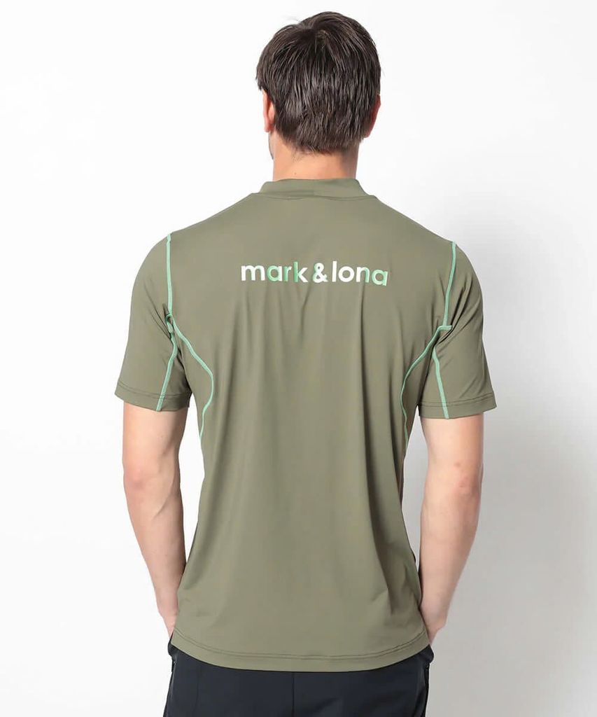 Áo golf nam tay ngắn Fluxx Mock Neck Shirt MLM-5C-AA02 (Khaki) | MARK