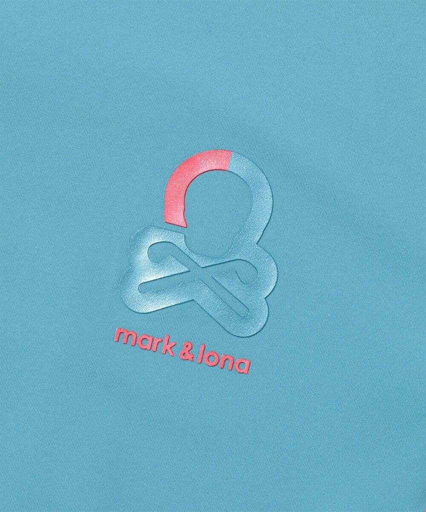 Áo golf nam tay ngắn Fluxx Mock Neck Shirt MLM-5C-AA02 (Blue) | MARK &