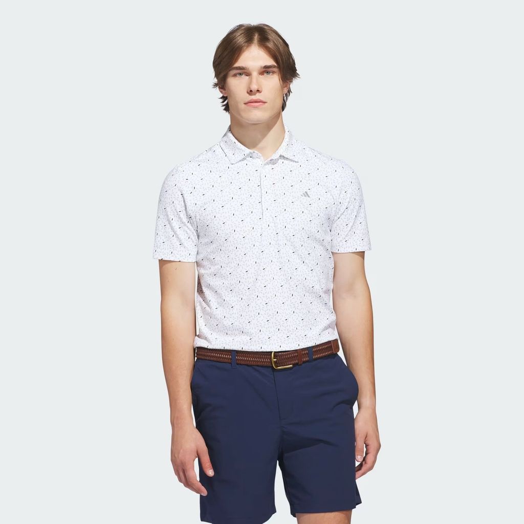 Áo golf nam tay ngắn ULTIMATE365+ SOFT PRINT White / Wonder Sage KE834