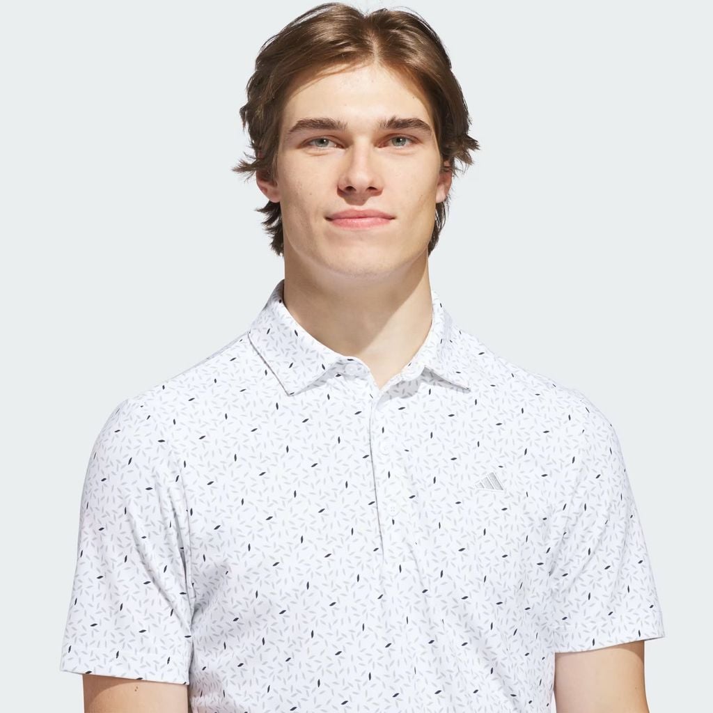 Áo golf nam tay ngắn ULTIMATE365+ SOFT PRINT White / Wonder Sage KE834