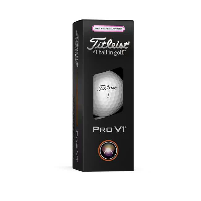 Bóng golf Pro V1 2025 White PERFORMANCE ALIGNMENT PINK | Titleist