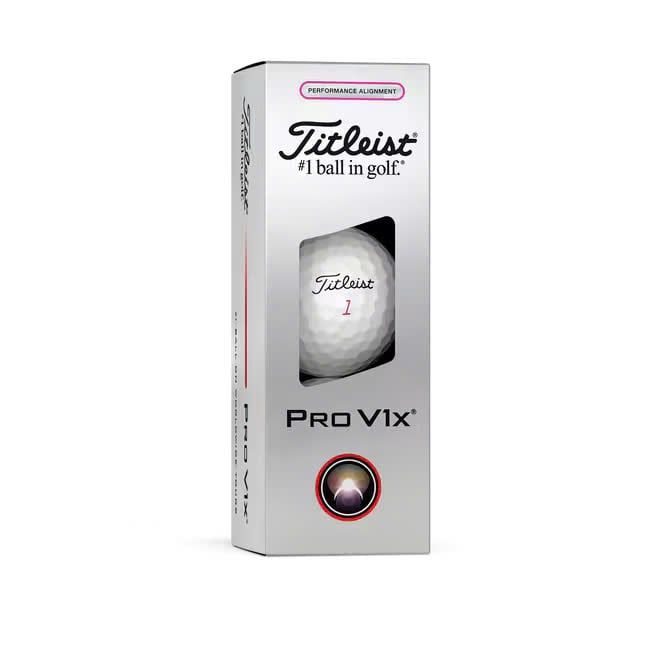 Bóng golf Pro V1X 2025 White PERFORMANCE ALIGNMENT PINK | Titleist