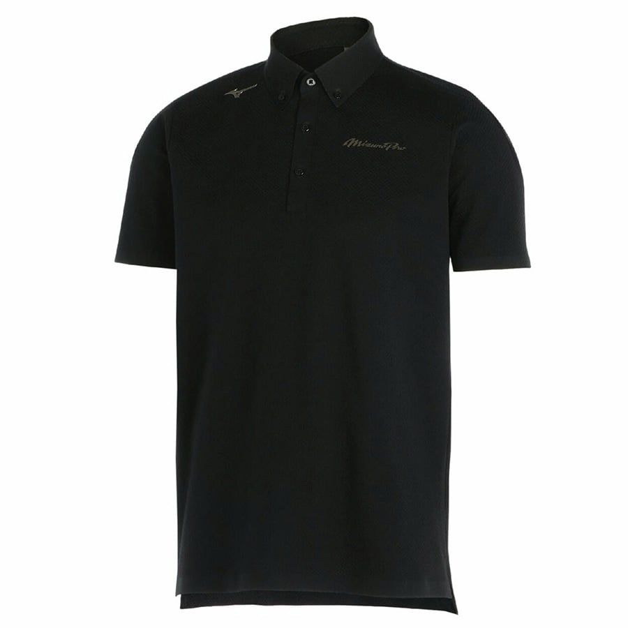 Áo golf nam tay ngắn HALF ZIP SHIRT BLACK E2JAC07209 | Mizuno
