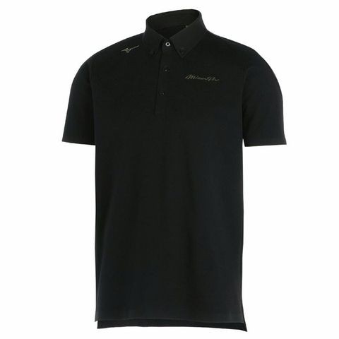 Áo golf nam tay ngắn HALF ZIP SHIRT BLACK E2JAC07209 | Mizuno