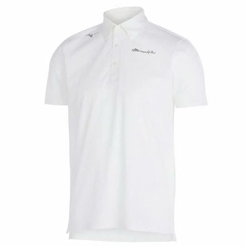 Áo golf nam tay ngắn HALF ZIP SHIRT WHITE E2JAC07201 | Mizuno