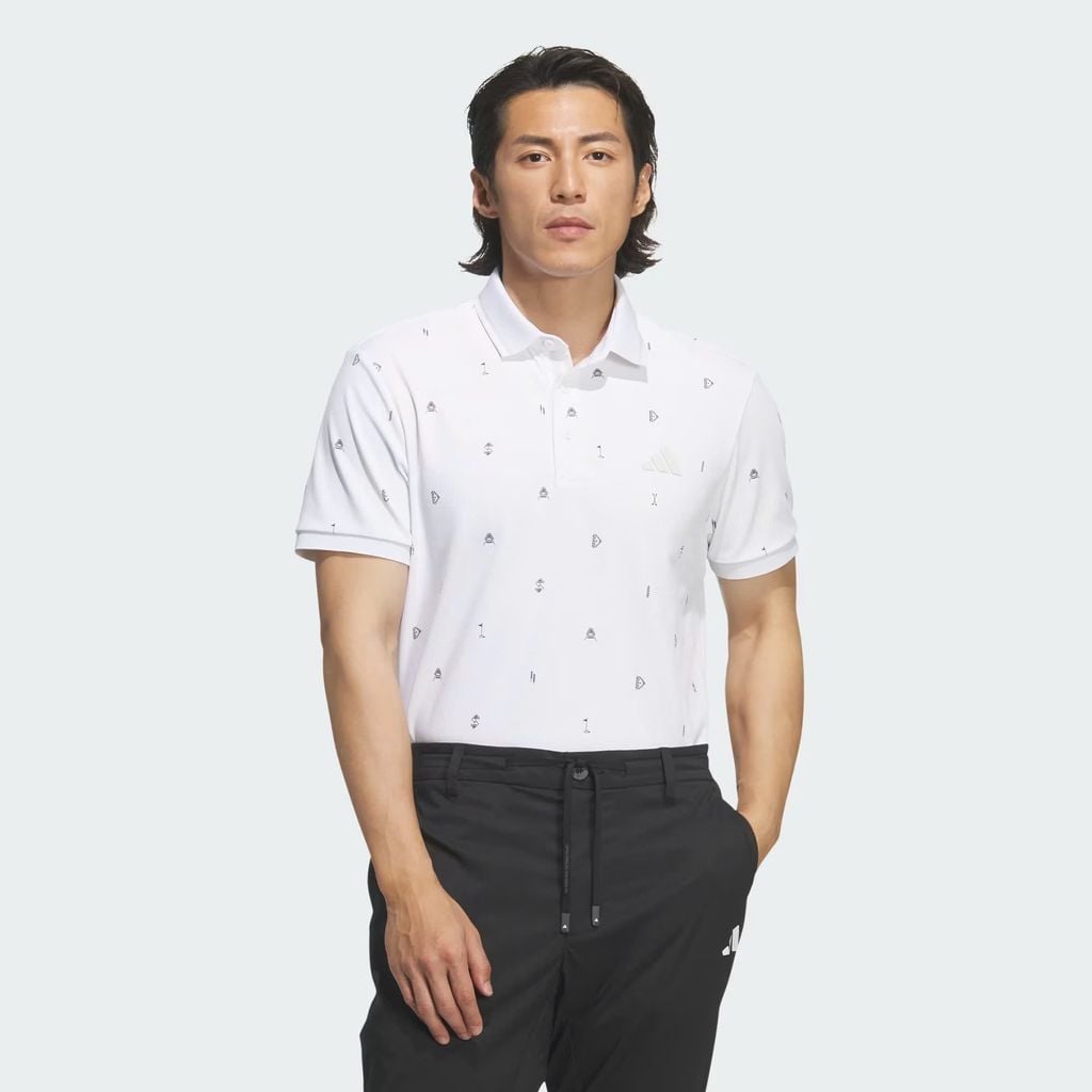 Áo golf nam tay ngắn Monogrum Polo WHITE JY8222 | Adidas