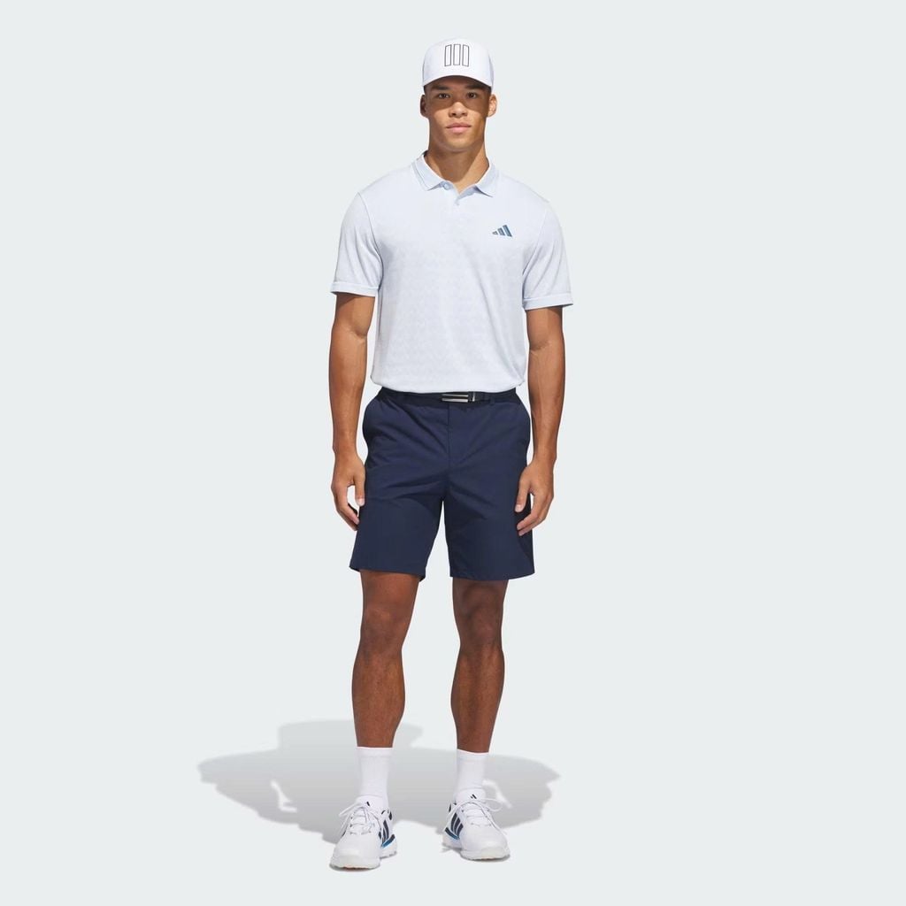 Áo golf nam tay ngắn Tour Smls Polo Crystal Sky / White KG3028 | Adida
