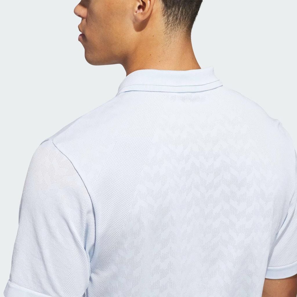 Áo golf nam tay ngắn Tour Smls Polo Crystal Sky / White KG3028 | Adida