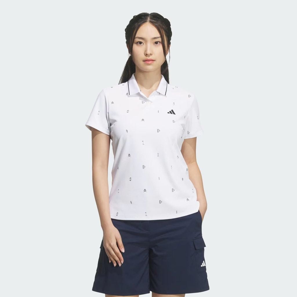 Áo golf nữ tay ngắn MONOGRAM SS Polo WHITE KA4304 | Adidas