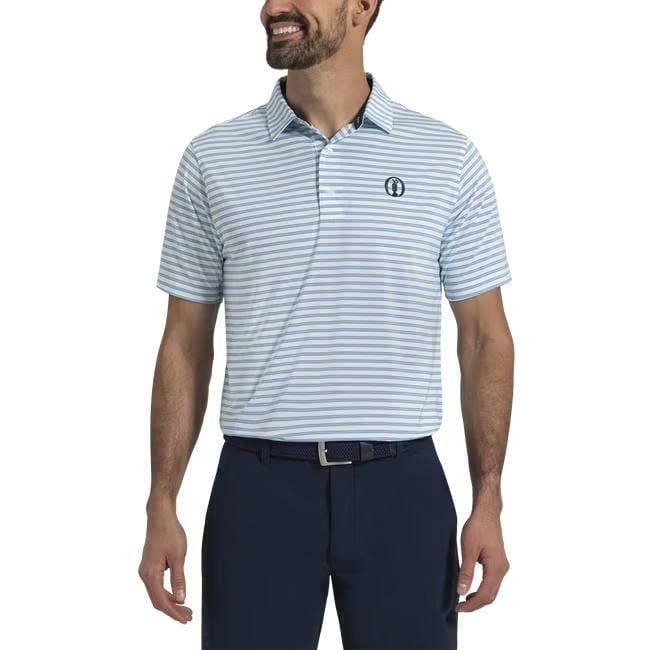 Áo Golf Nam Tay Ngắn Footjoy  Eu 25Open Stripe Lsl Wht/Bl 38879 | Foot