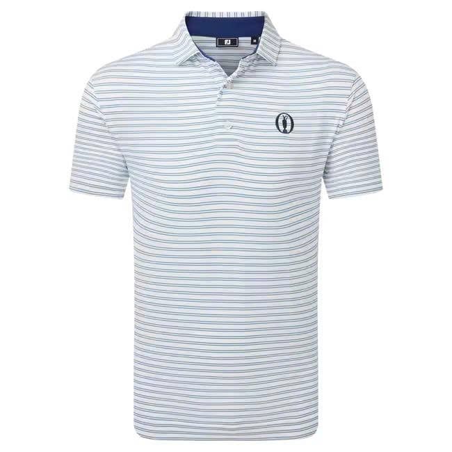 Áo Golf Nam Tay Ngắn Footjoy  Eu 25Open Stripe Lsl Wht/Bl 38879 | Foot