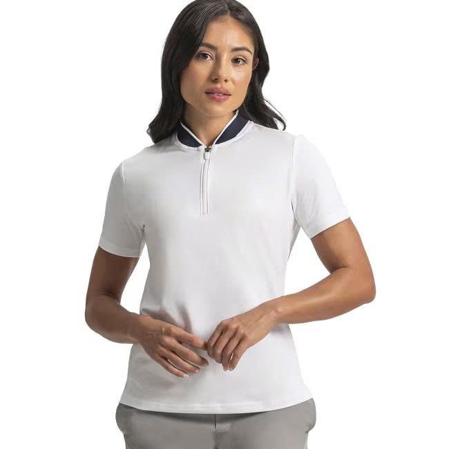 Áo Golf Nữ Tay Ngắn Footjoy Zip Blade Collar Polo 39561 | Footjoy