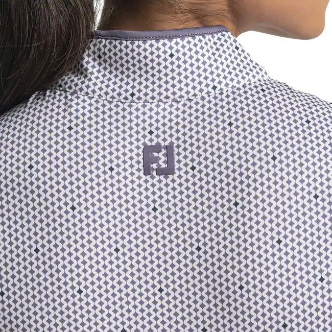 Áo Golf Nữ Tay Ngắn Footjoy Short Sleeve Zip Front Printed 39555 | Foo