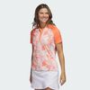 Áo golf nữ tay ngắn Women's Floral Golf Polo Shirt Coral Fusion IB4532