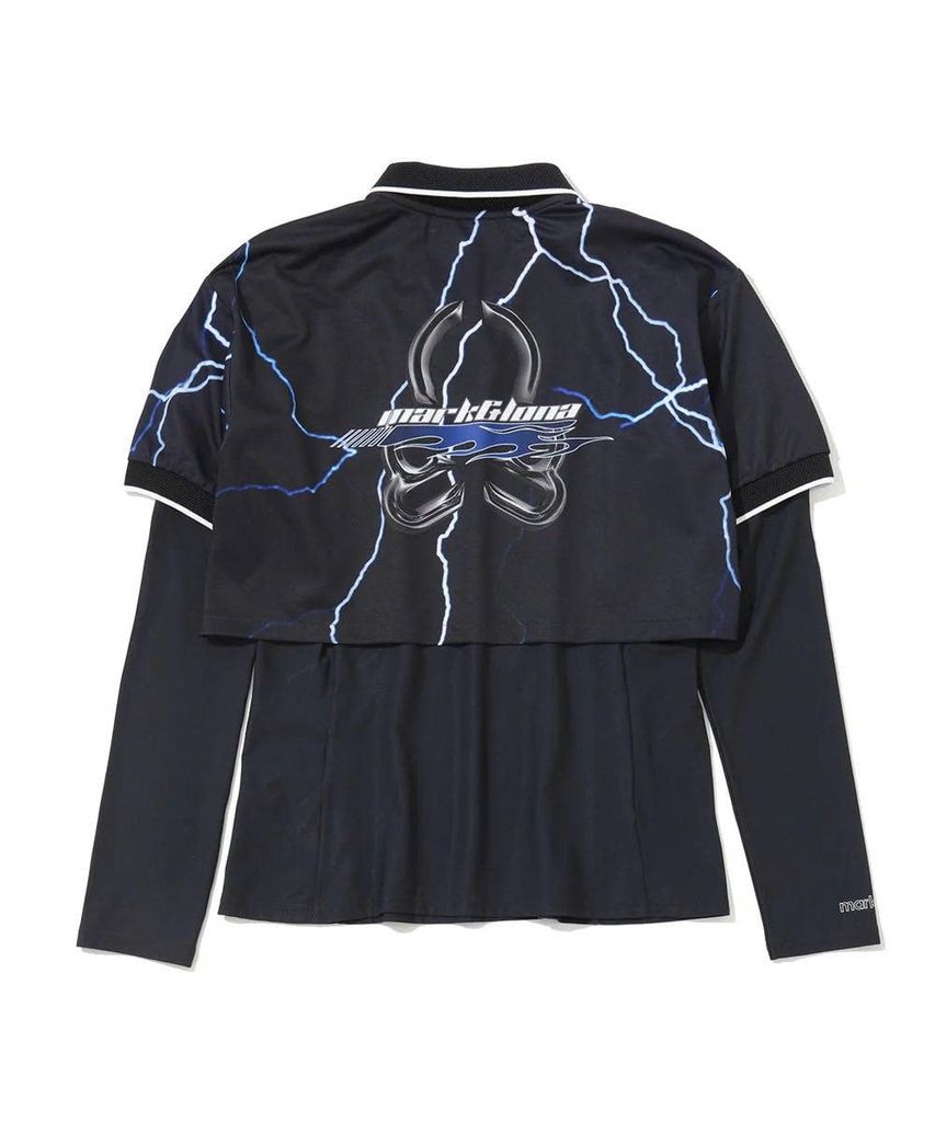 Áo golf nữ tay dài Striker Layered Performance Polo MLW-6A-AP31 ( Blac