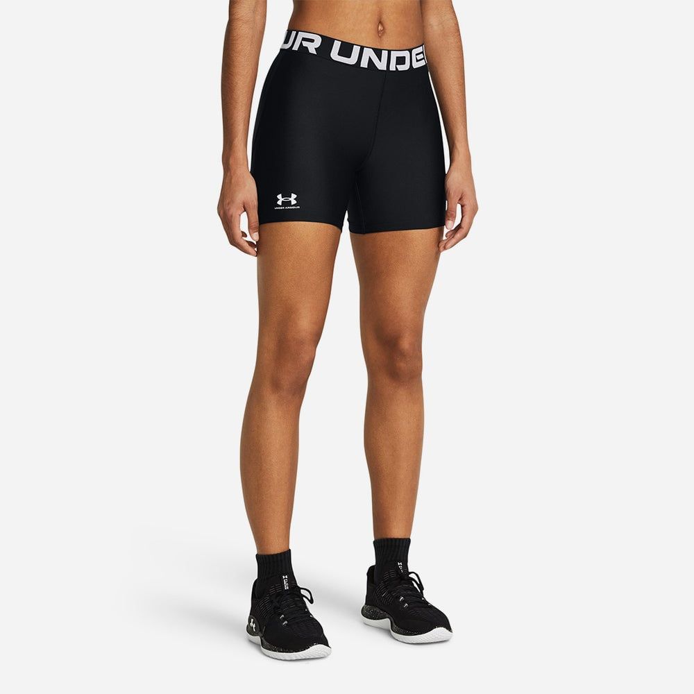 Under Armour - Quần ngắn ống bó thể thao nữ Highrise Authentics Middy Training