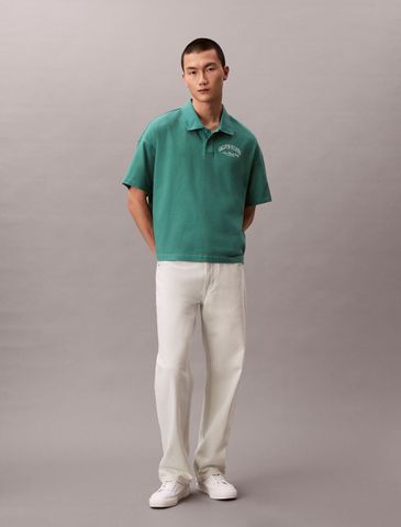 Calvin Klein - Áo Thun Có Cổ Nam 90s Fit Heavy Jersey Box Polo