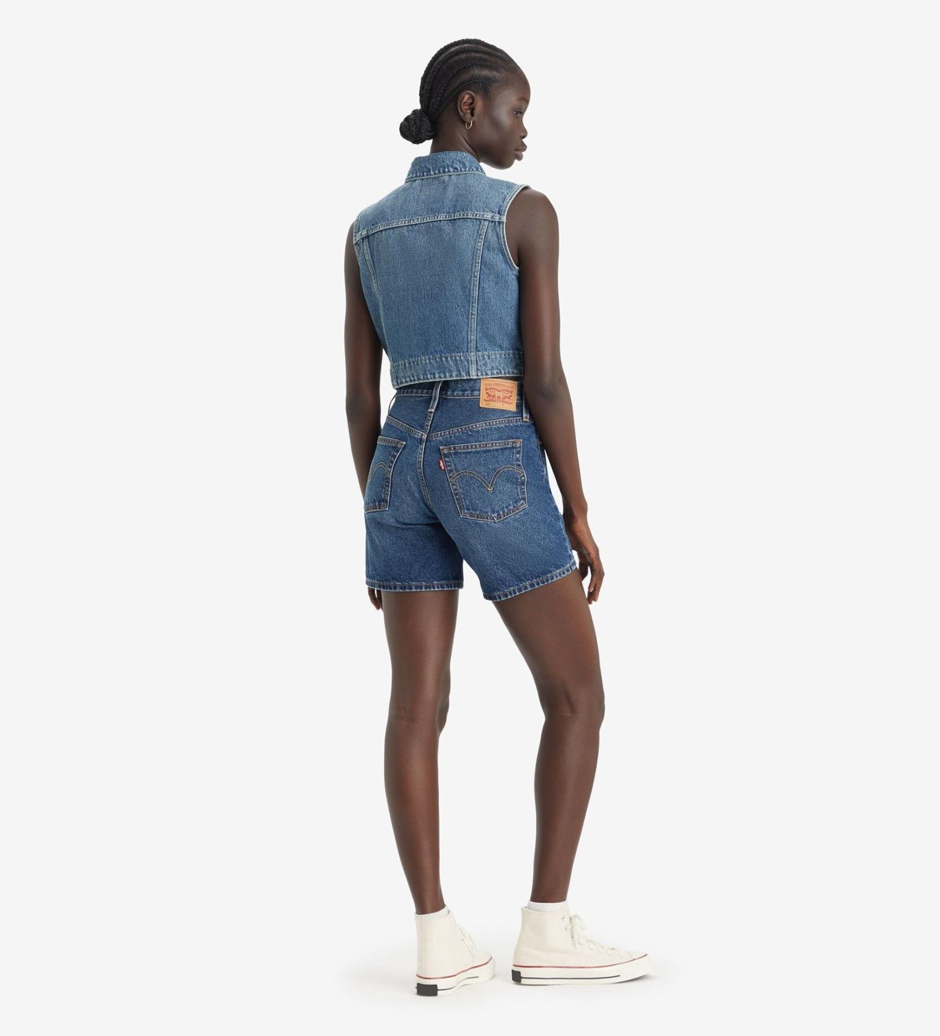 Levi's - Quần jeans ngắn nữ Women's 501 Mid Thigh Short