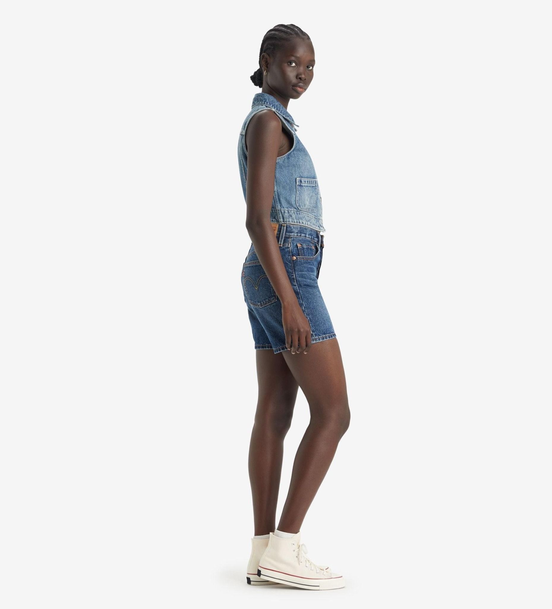 Levi's - Quần jeans ngắn nữ Women's 501 Mid Thigh Short
