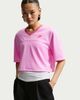 Nike - Áo Tay Ngắn Thể Thao Nữ Oversized Heritage Cropped Mesh Jersey
