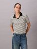 Calvin Klein - Áo Thun Có Cổ Nữ Monologo Rib Polo Stripe