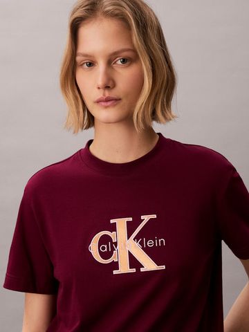 Calvin Klein - Áo Thun Tay Ngắn Nữ Shine Monologo Graphic Classic T-Shirt
