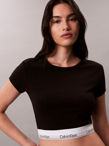 Calvin Klein - Áo Tay Ngắn Thể Thao Nữ Icon Sport Modern Cotton T-Shirt