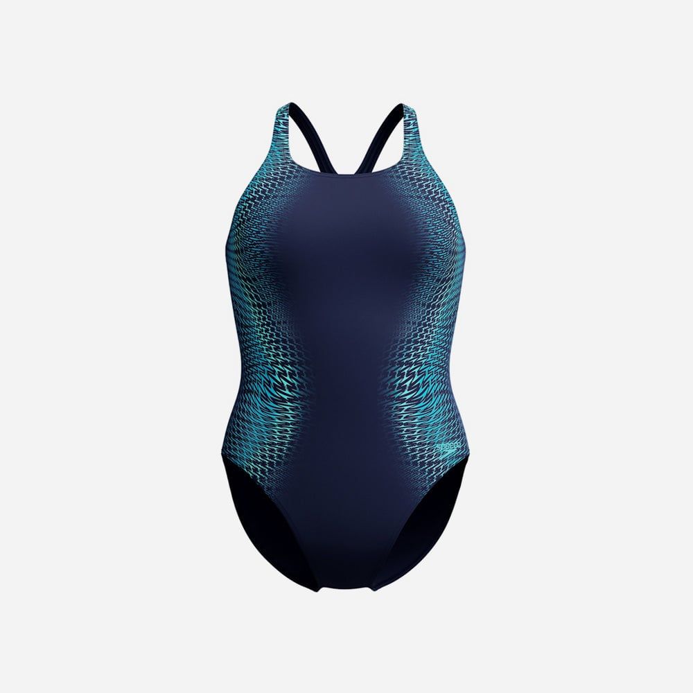 Speedo - Đồ bơi nữ Digital Printed Medalist Blue One Piece