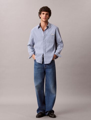 Calvin Klein - Áo Sơ Mi Nam Coolmax Stripe Relaxed Shirt