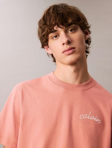 Calvin Klein - Áo phông thời trang nam Embroidered Logo T-Shirt - 3