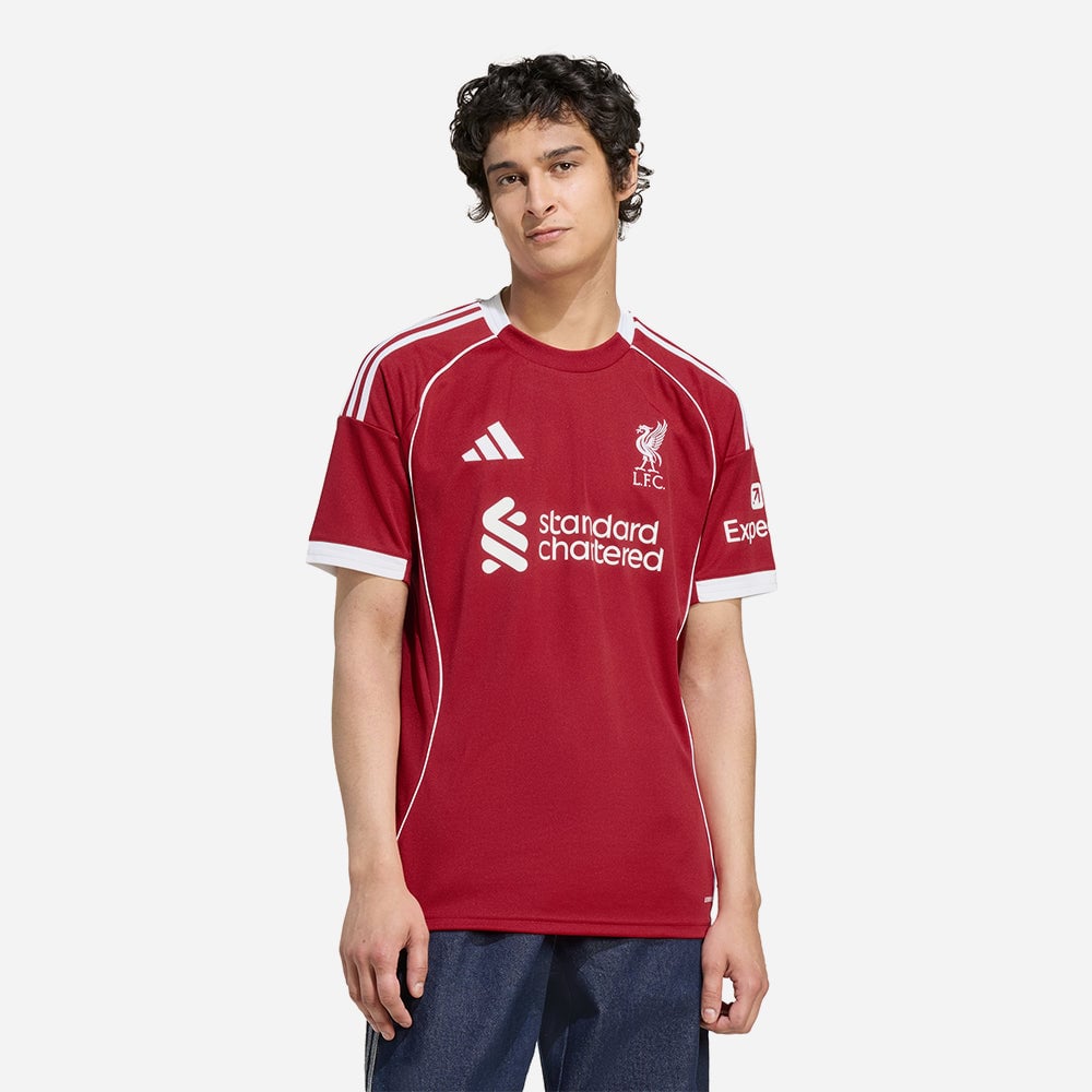 adidas - Áo thun đá banh Nam Men's Adidas Liverpool Home 25/26 Football Jersey - Red
