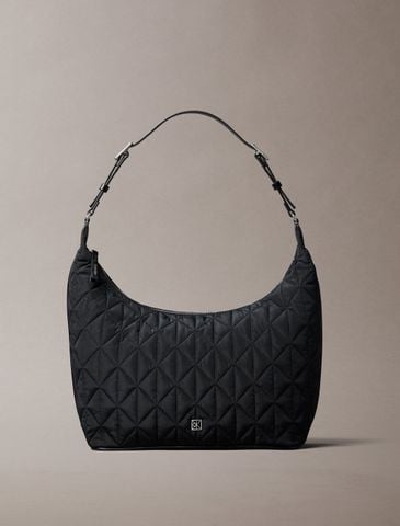 Calvin Klein - Túi Đeo Vai Nữ Quilted Emblem Nylon Shoulder Bag