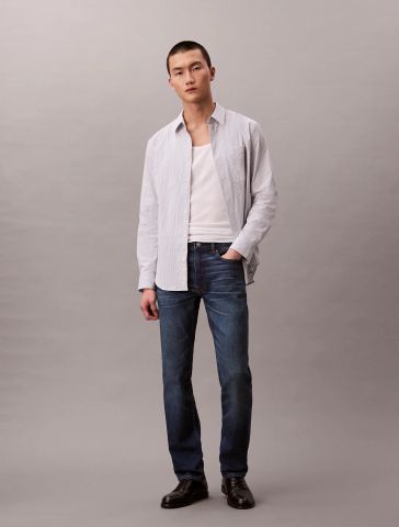 Calvin Klein - Quần Jean Dài Nam Slim Cristo Blue Italian Jean