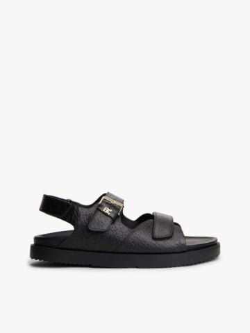 Tommy Hilfiger - Xăng Đan Nữ Leather TH Monogram Buckle Cleat Sandals