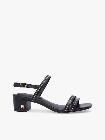 Tommy Hilfiger - Xăng Đan Nữ Leather Contrast Topstitch Block Heel Sandals