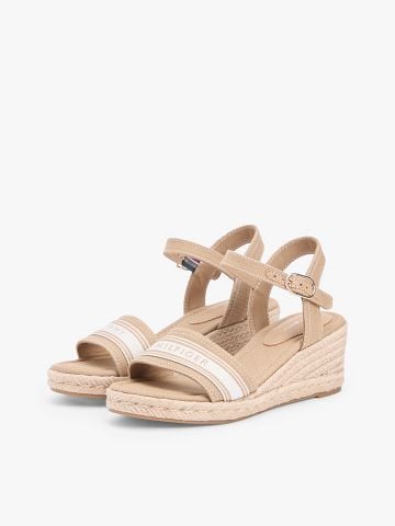 Tommy Hilfiger - Giày Thời Trang Nữ Canvas Denim Wedge Espadrilles