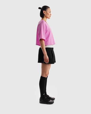 Nike - Áo Tay Ngắn Thể Thao Nữ Oversized Heritage Cropped Mesh Jersey