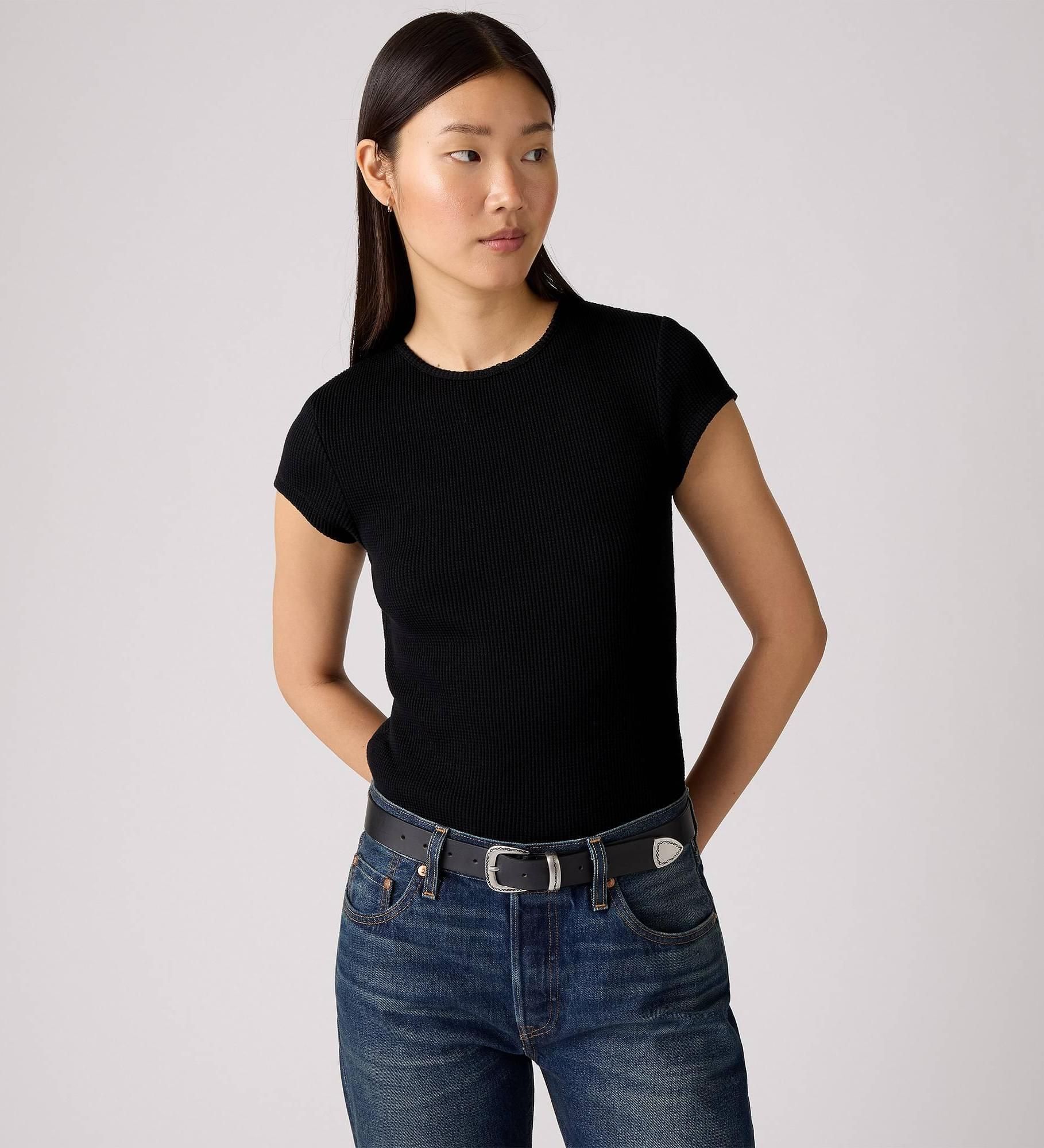 Levi's - Áo tay ngắn dệt kim nữ Dry Goods Waffle Cap-Sleeve Top
