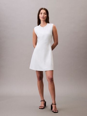 Calvin Klein - Đầm nữ Quarter Zip A-Line Mini Dress - 4