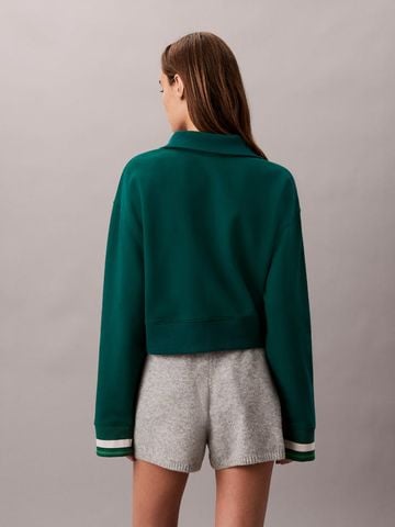 Calvin Klein - Áo nỉ tay dài nữ French Terry Quarter Zip Sweatshirt