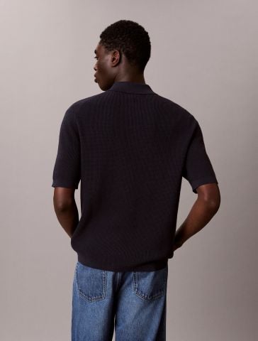 Calvin Klein - Áo Thun Có Cổ Nam Waffle Knit Polo Shirt